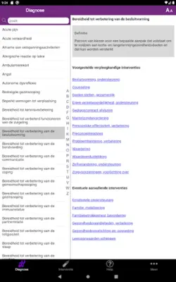 Verpleegkundige interventies ( android App screenshot 0
