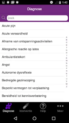 Verpleegkundige interventies ( android App screenshot 9