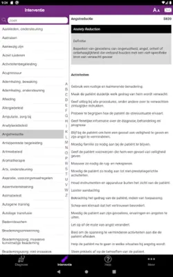 Verpleegkundige interventies ( android App screenshot 1