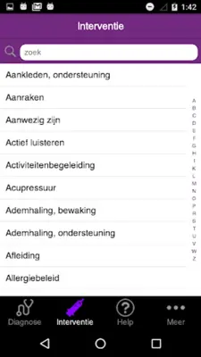 Verpleegkundige interventies ( android App screenshot 8